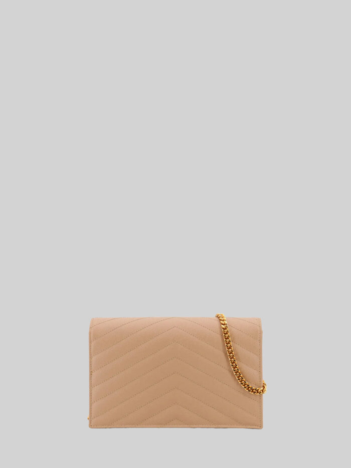 Saint Laurent Envelope pouch dark beige
