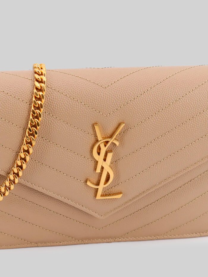 Saint Laurent Envelope pouch dark beige