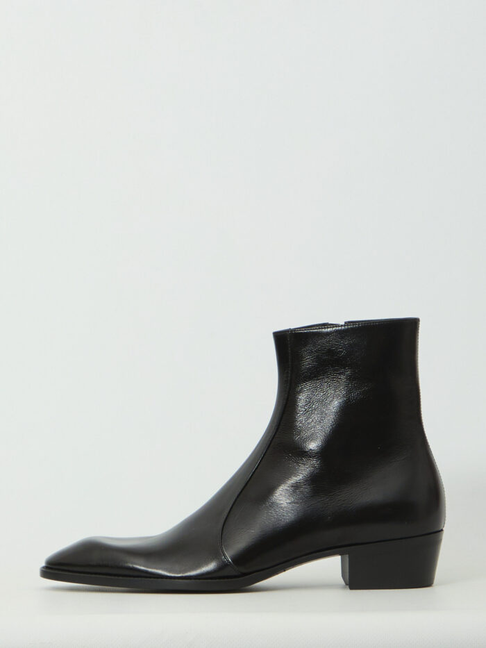 Saint Laurent Black Aurelien boots
