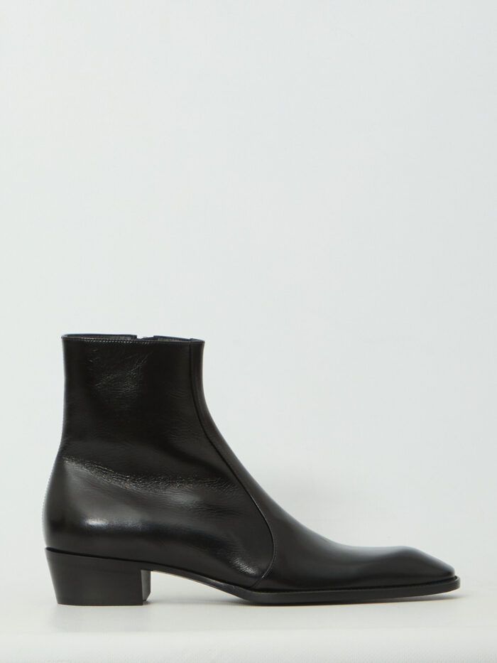 Saint Laurent Black Aurelien boots