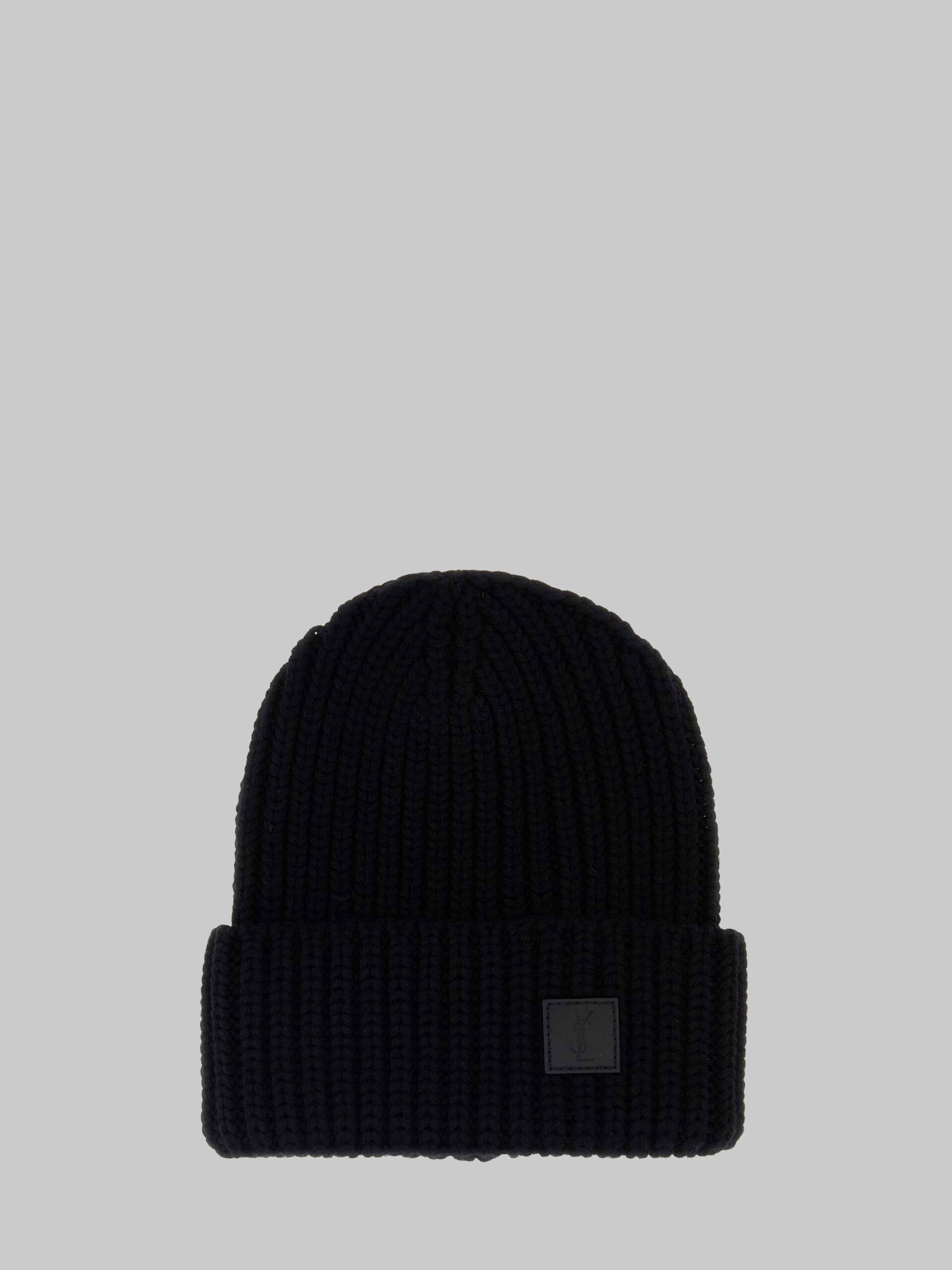Saint Laurent Black knitted beanie