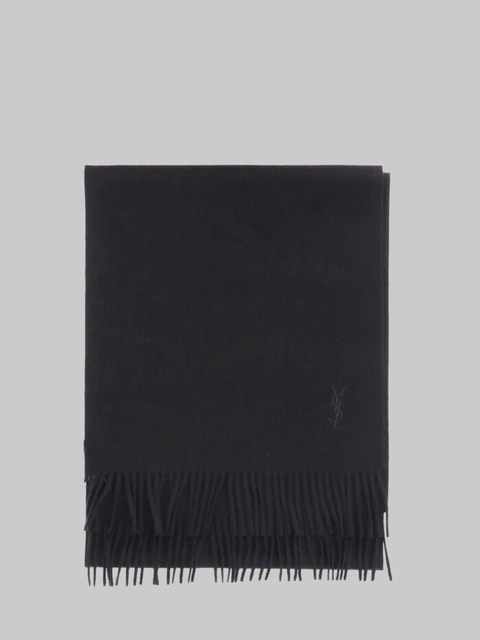 saint laurent black cashmere scarf Saint Laurent Black cashmere scarf