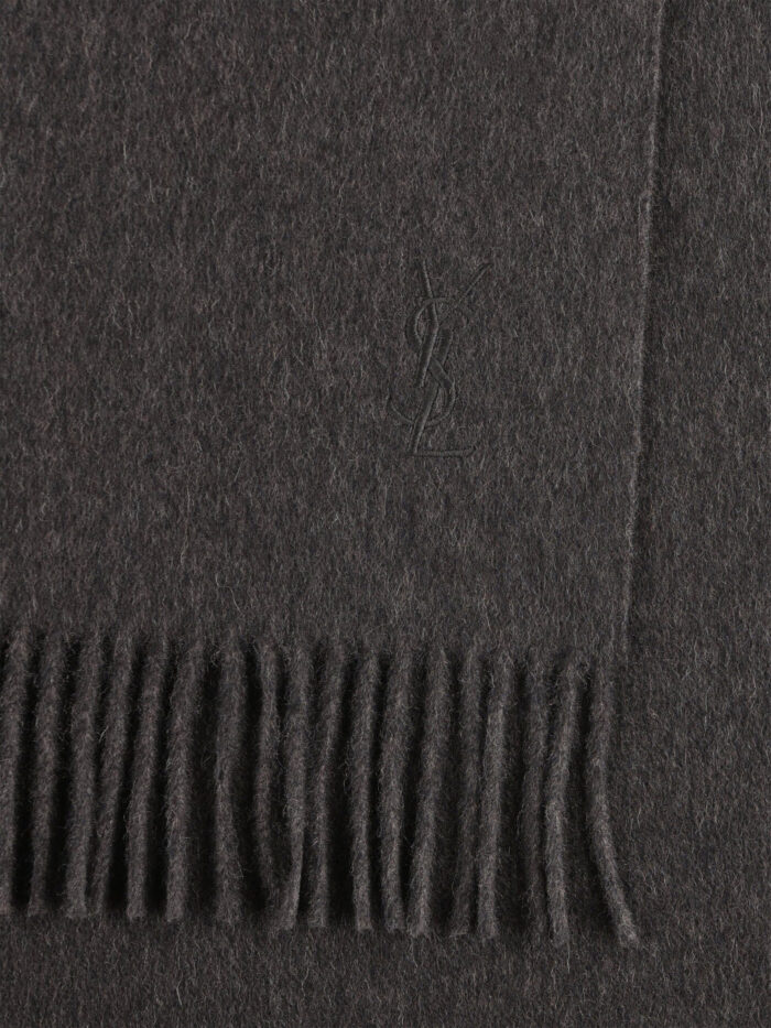 Saint Laurent Anthracite cashmere scarf