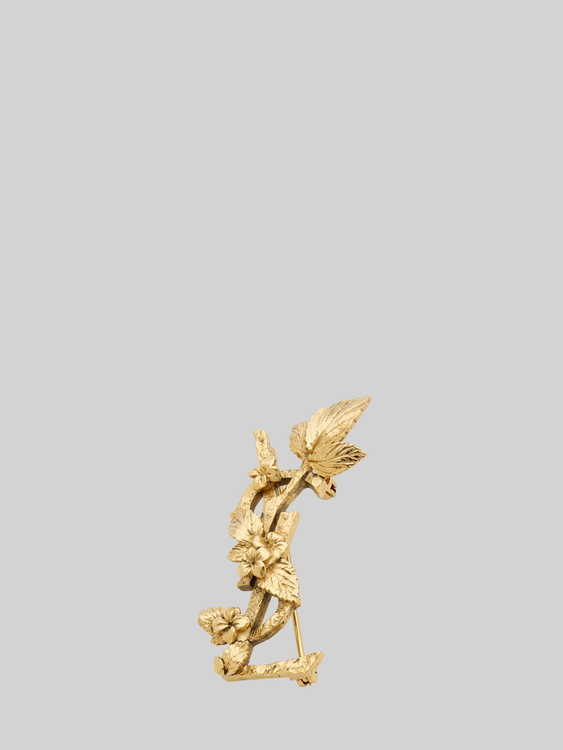 Saint Laurent Cassandre brooch in metal with hydrangea motif