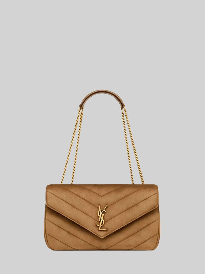 Saint Laurent Medium Loulou bag in matelassé suede