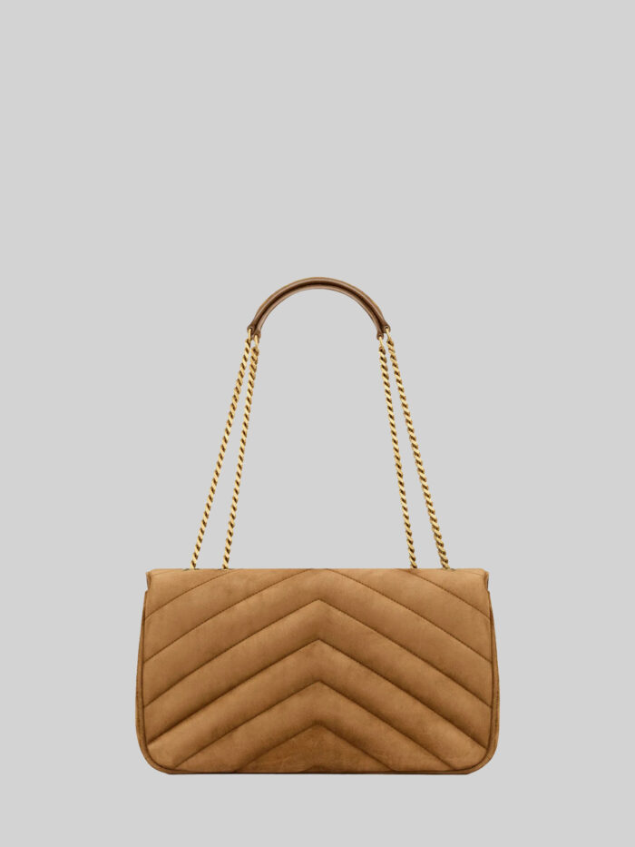 Saint Laurent Medium Loulou bag in matelassé suede