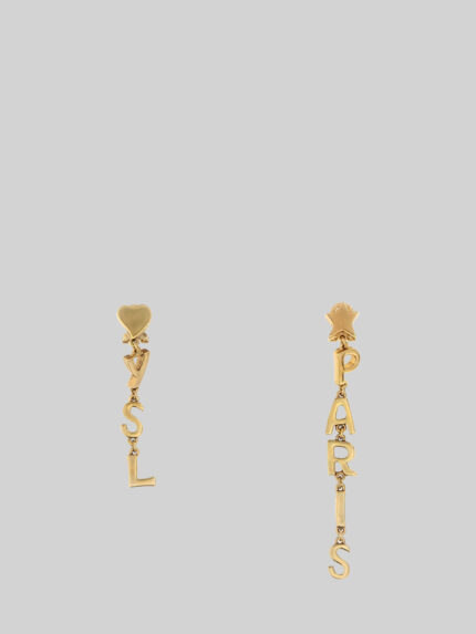 Saint Laurent YSL Paris drop earrings in metal
