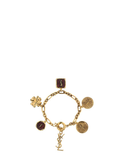 Saint Laurent Bracelet with Cassandre charm in enamel and metal