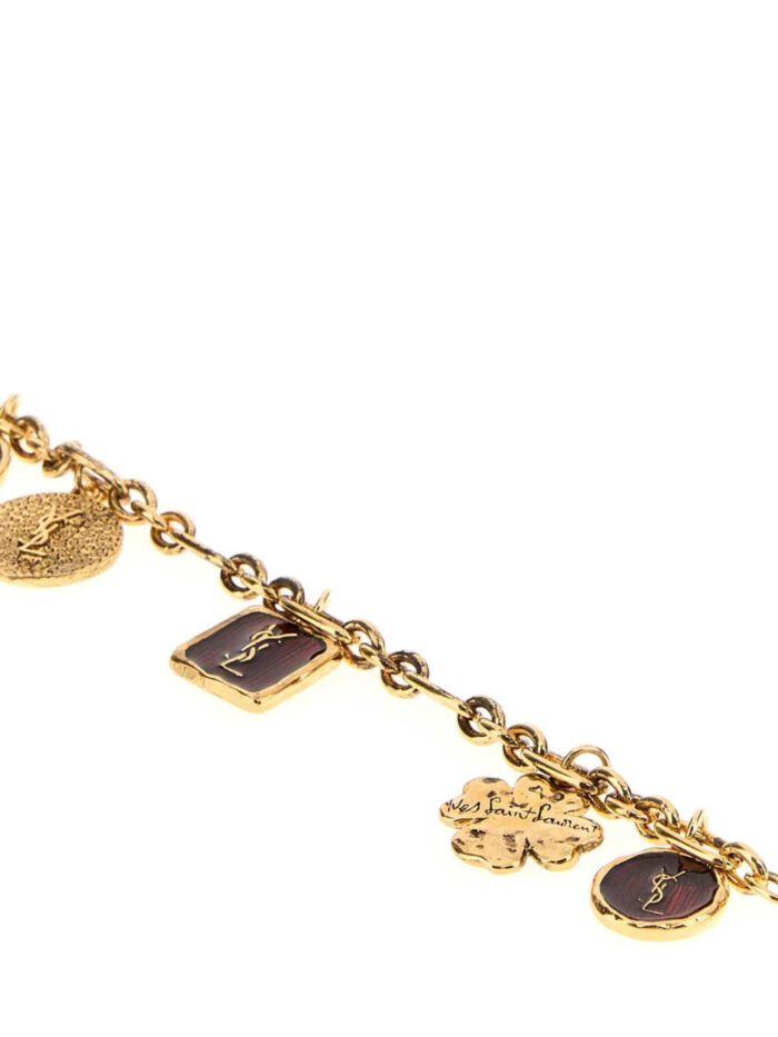 Saint Laurent Bracelet with Cassandre charm in enamel and metal
