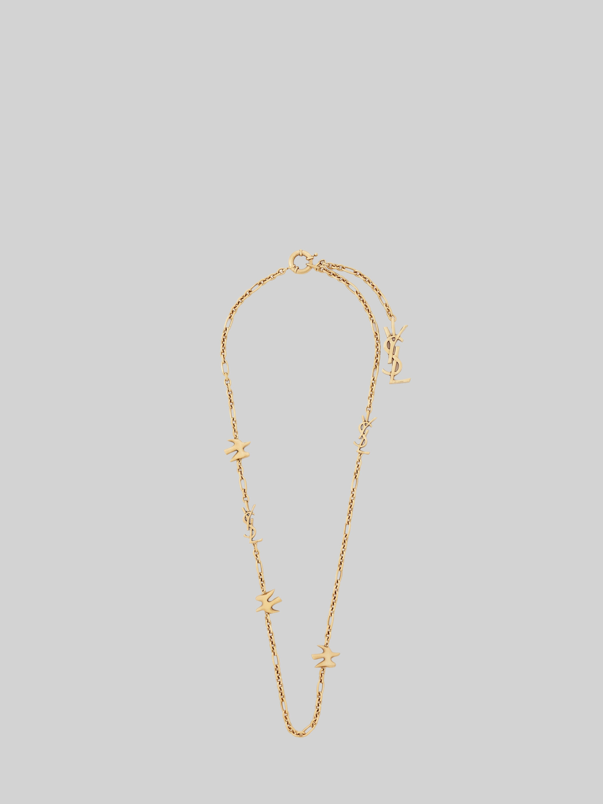 Saint Laurent Oversize Cassandre dove necklace