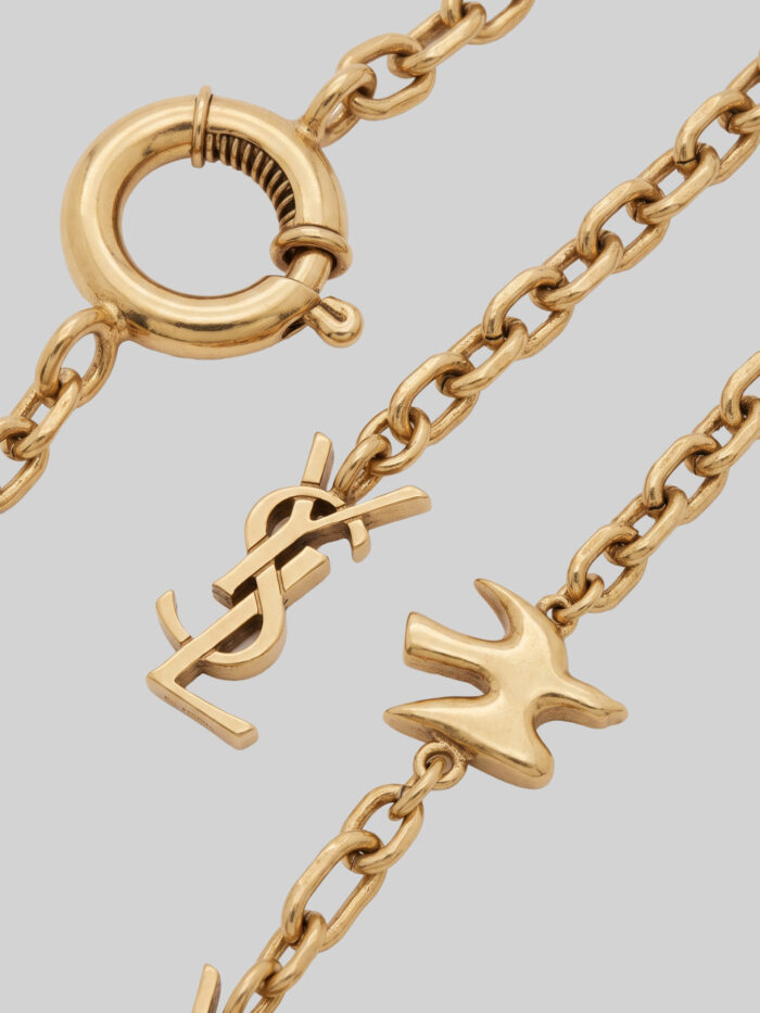 Saint Laurent Oversize Cassandre dove necklace