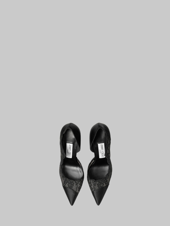 Jimmy Choo Brigitte 100 pumps in lace and satin