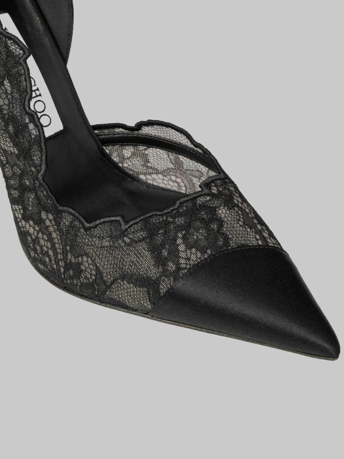 Jimmy Choo Brigitte 100 pumps in lace and satin
