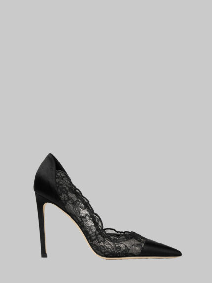 Jimmy Choo Brigitte 100 pumps in lace and satin