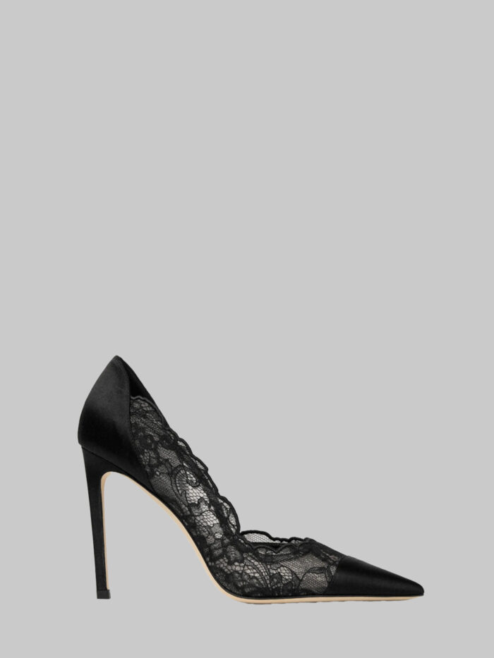 jimmy choo brigitte 100 pumps in lace and satin Jimmy Choo Brigitte 100 pumps in lace and satin