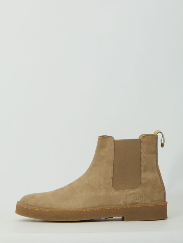 Common Projects Beige suede Chelsea boots