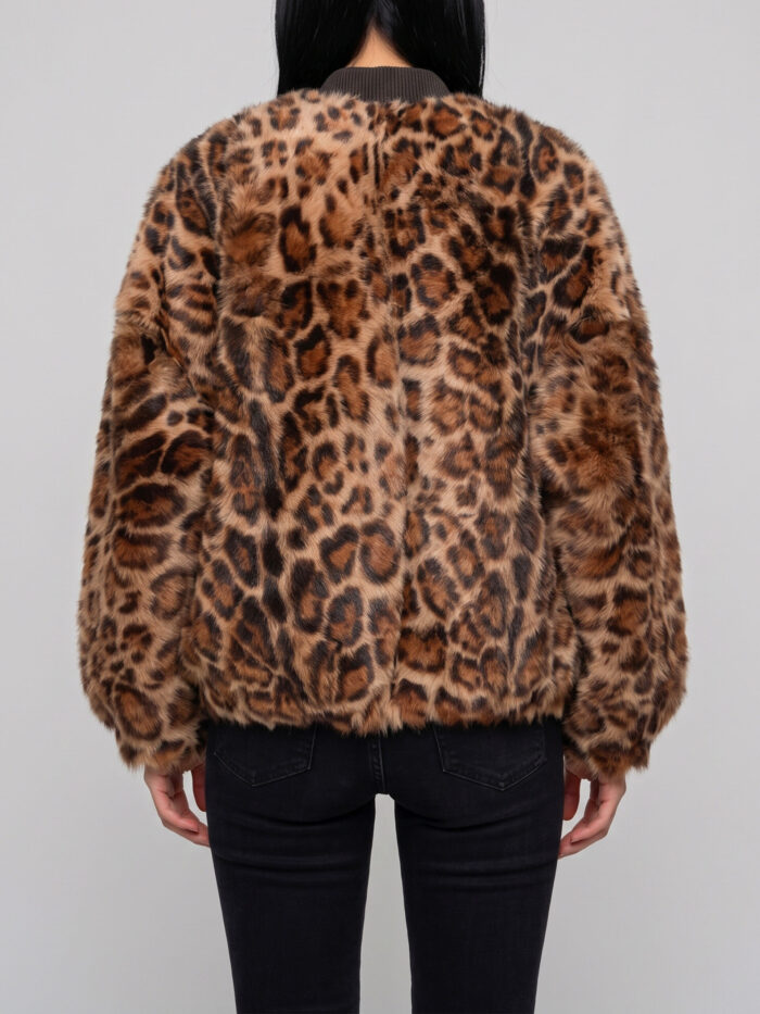 Arma Reversible animal print bomber