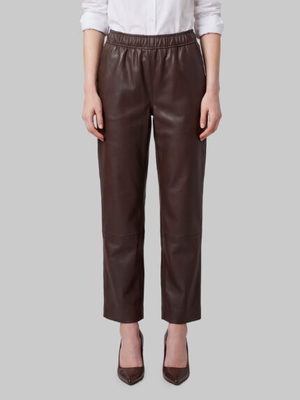 Pariente Sarah brown leather pants