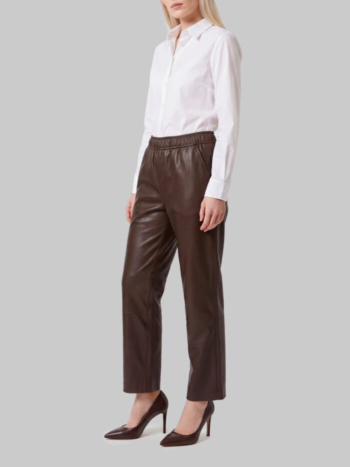 Pariente Sarah brown leather pants