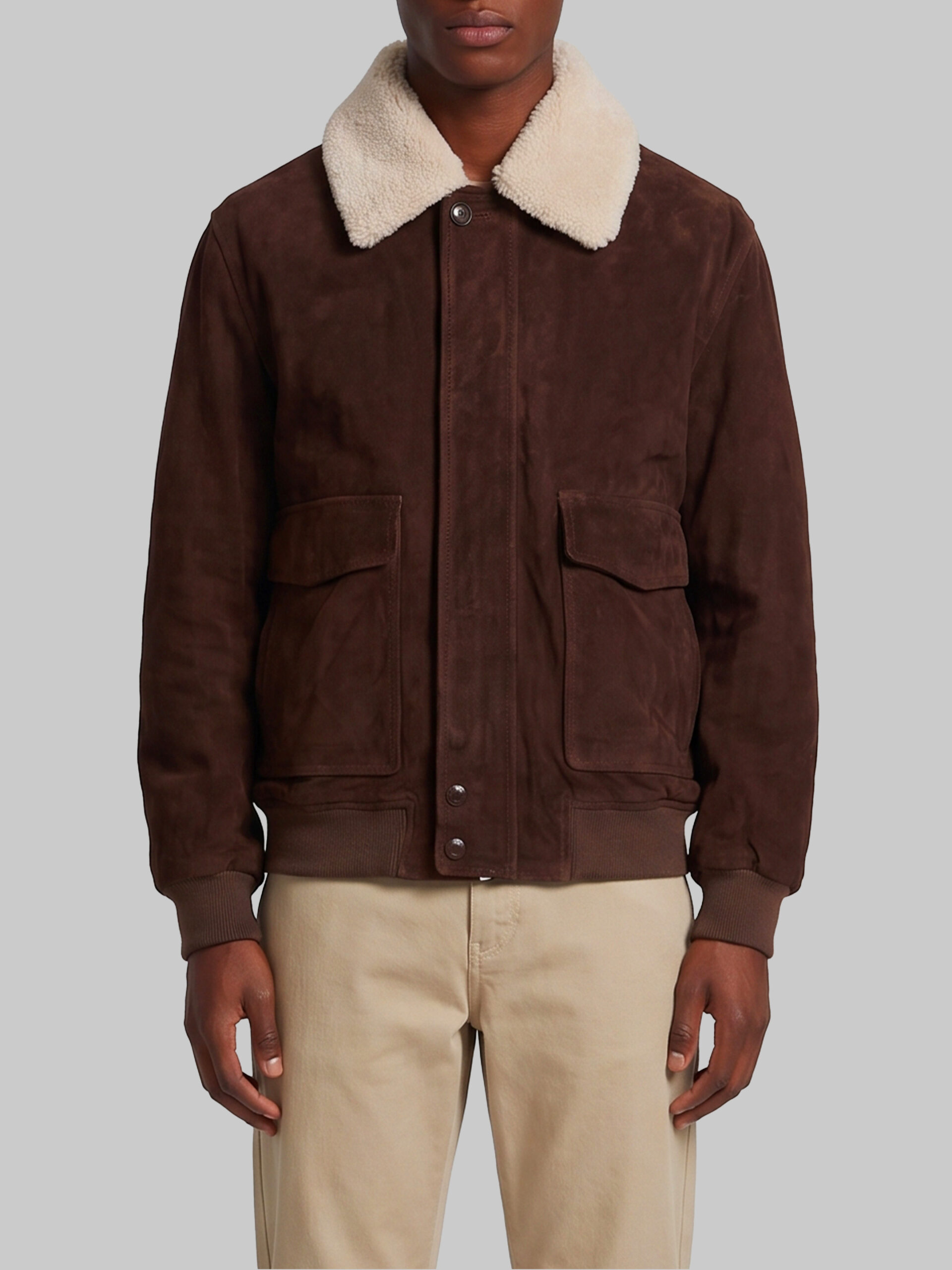 Arma Bari Gritty suede bomber