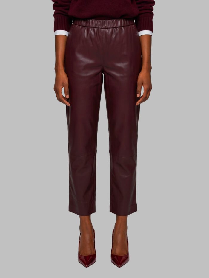 pariente sarah wine leather pants Pariente Sarah wine leather pants