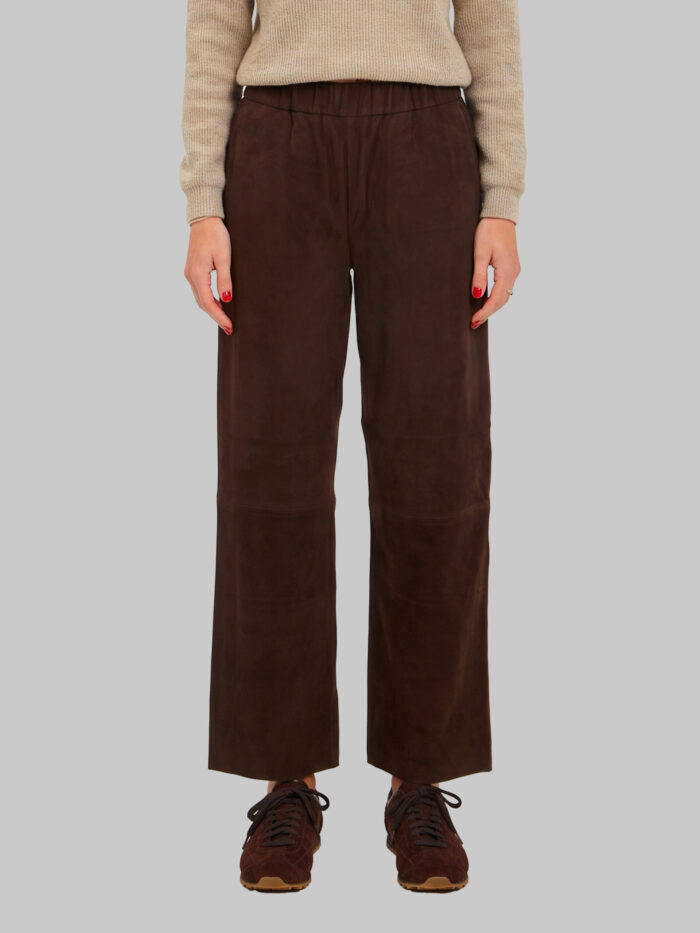 Pariente Sara pants in brown suede