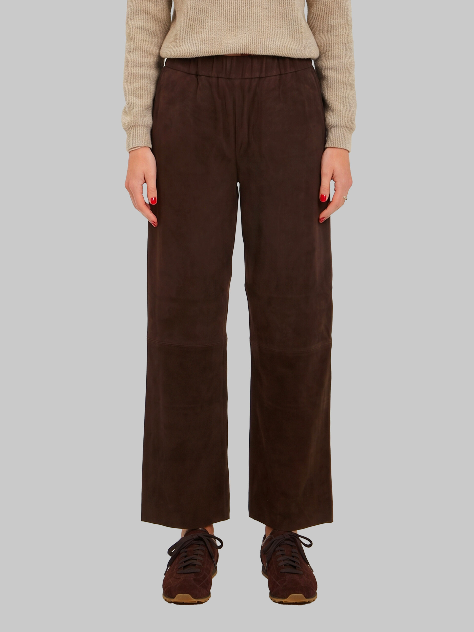 Pariente Sara pants in brown suede