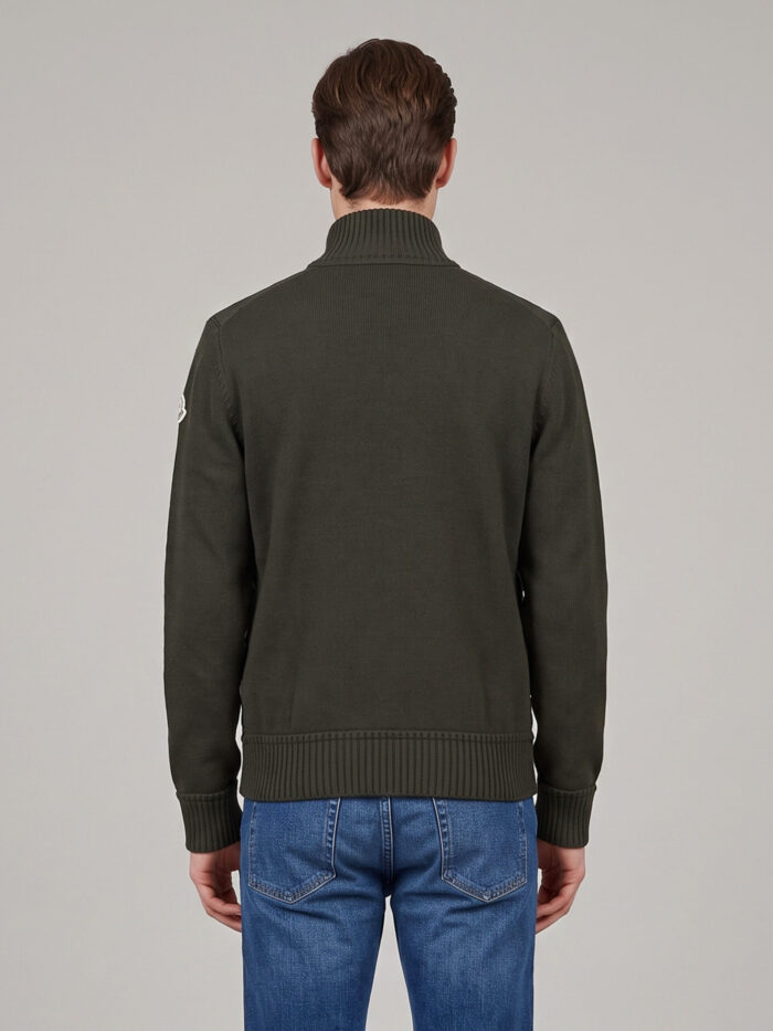 Moncler Green padded tricot cardigan