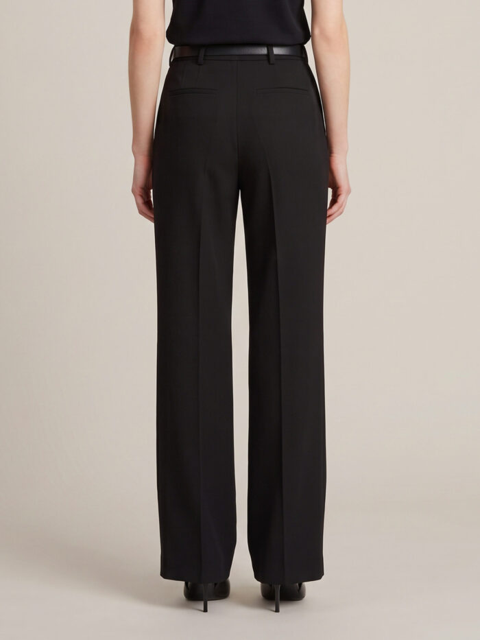 Saint Laurent Striped satin crepe trousers