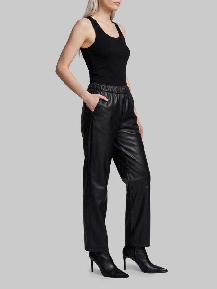 Pariente Sarah leather pants in black