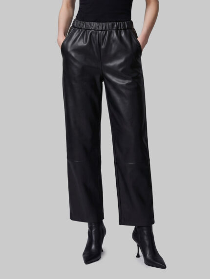 Pariente Sarah leather pants in black