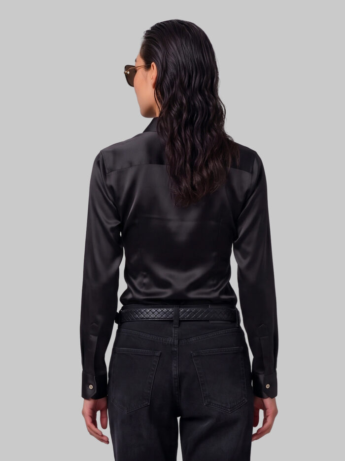 Sutton New York Black stretch silk shirt