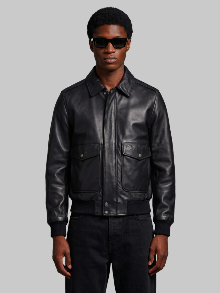 Schott Nyc Black aviator bomber