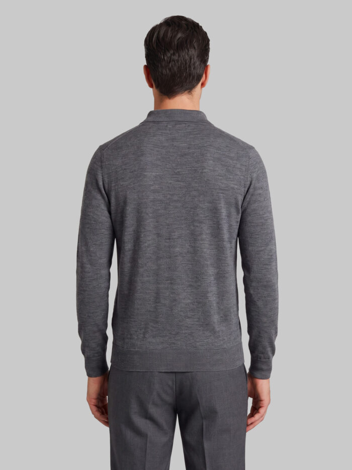 John Smedley Belper polo in charcoal