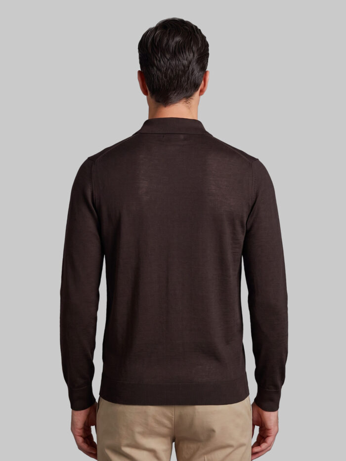 John Smedley Belper polo in Faulkner brown