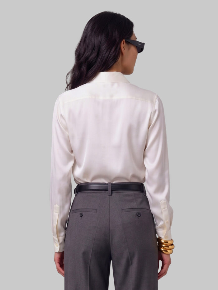 Sutton New York White stretch silk shirt