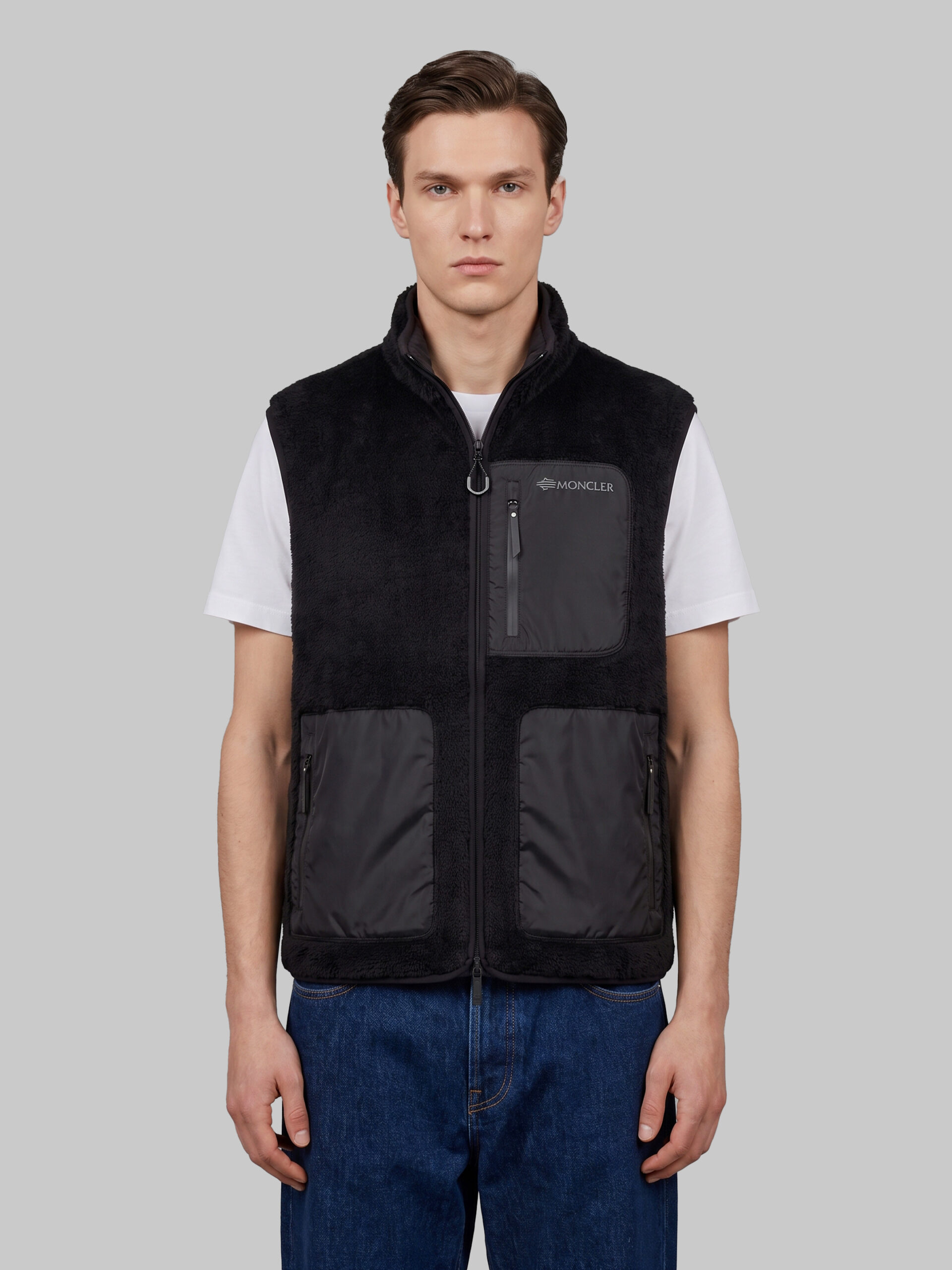 Moncler Reversible teddy-effect fleece vest