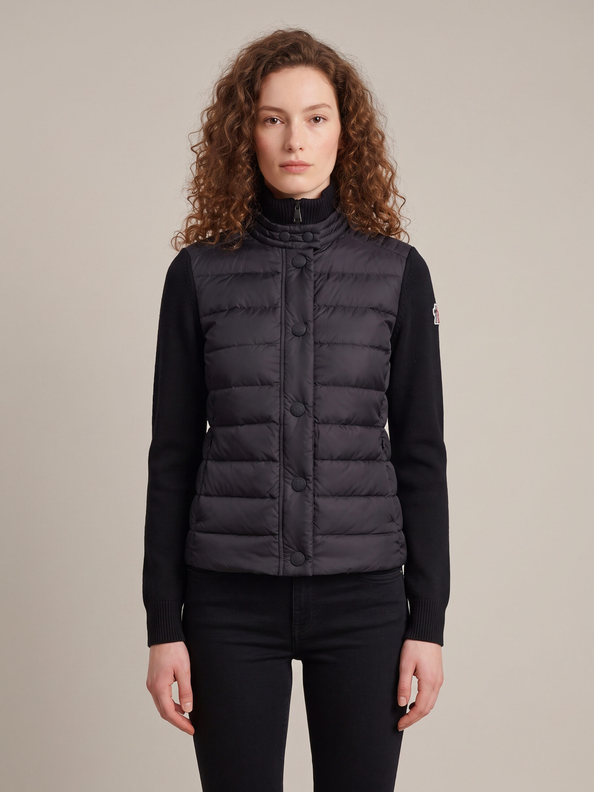 Moncler Grenoble Padded wool-blend cardigan