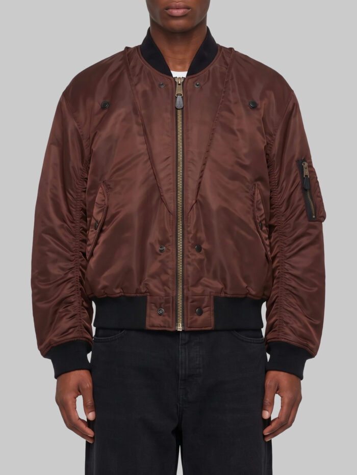 maison margiela reversible olive brown bomber Maison Margiela Reversible olive brown bomber