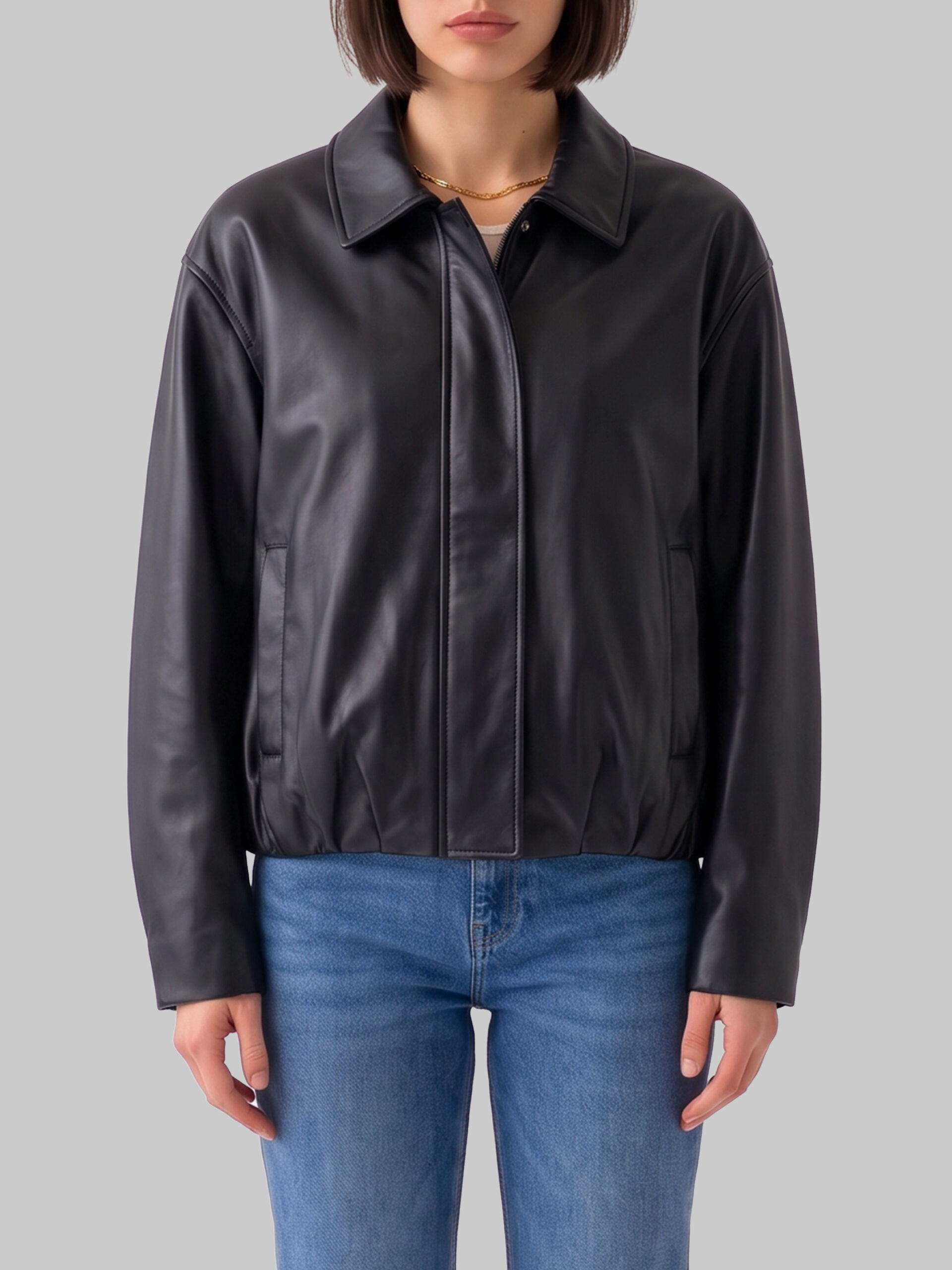 Arma Melis black leather jacket