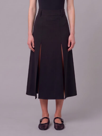 Sutton New York Midi panel skirt in double crepe
