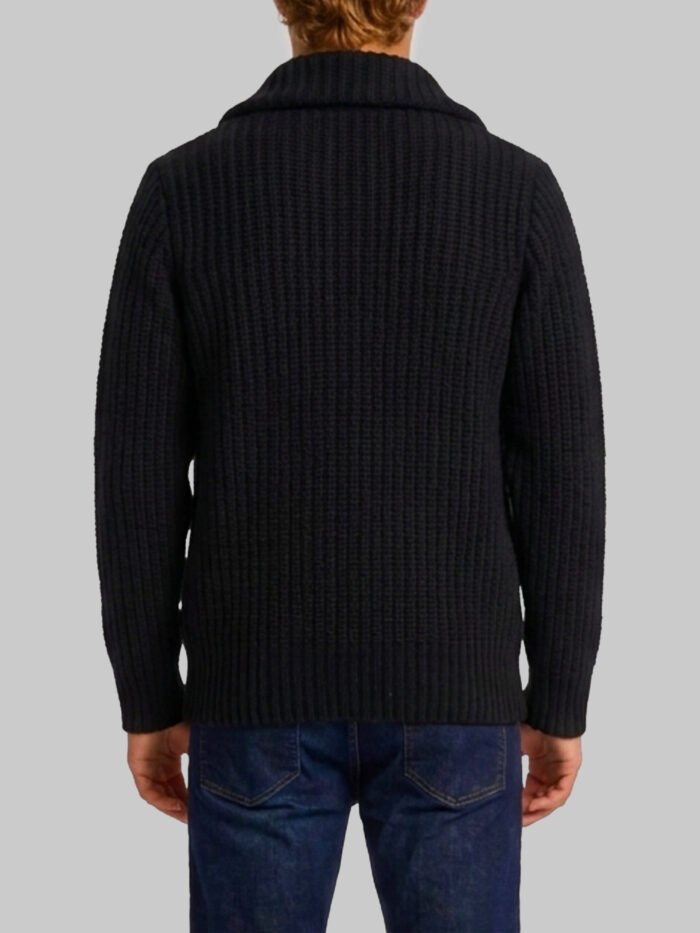 Roberto Collina Ribbed zip jacket in black