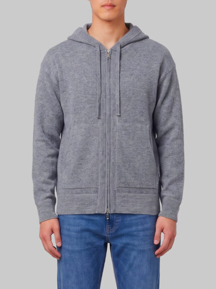 Roberto Collina Merino wool zip sweatshirt in grey