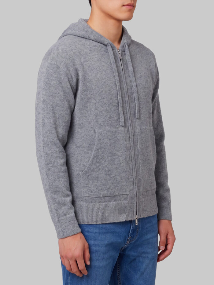 Roberto Collina Merino wool zip sweatshirt in grey