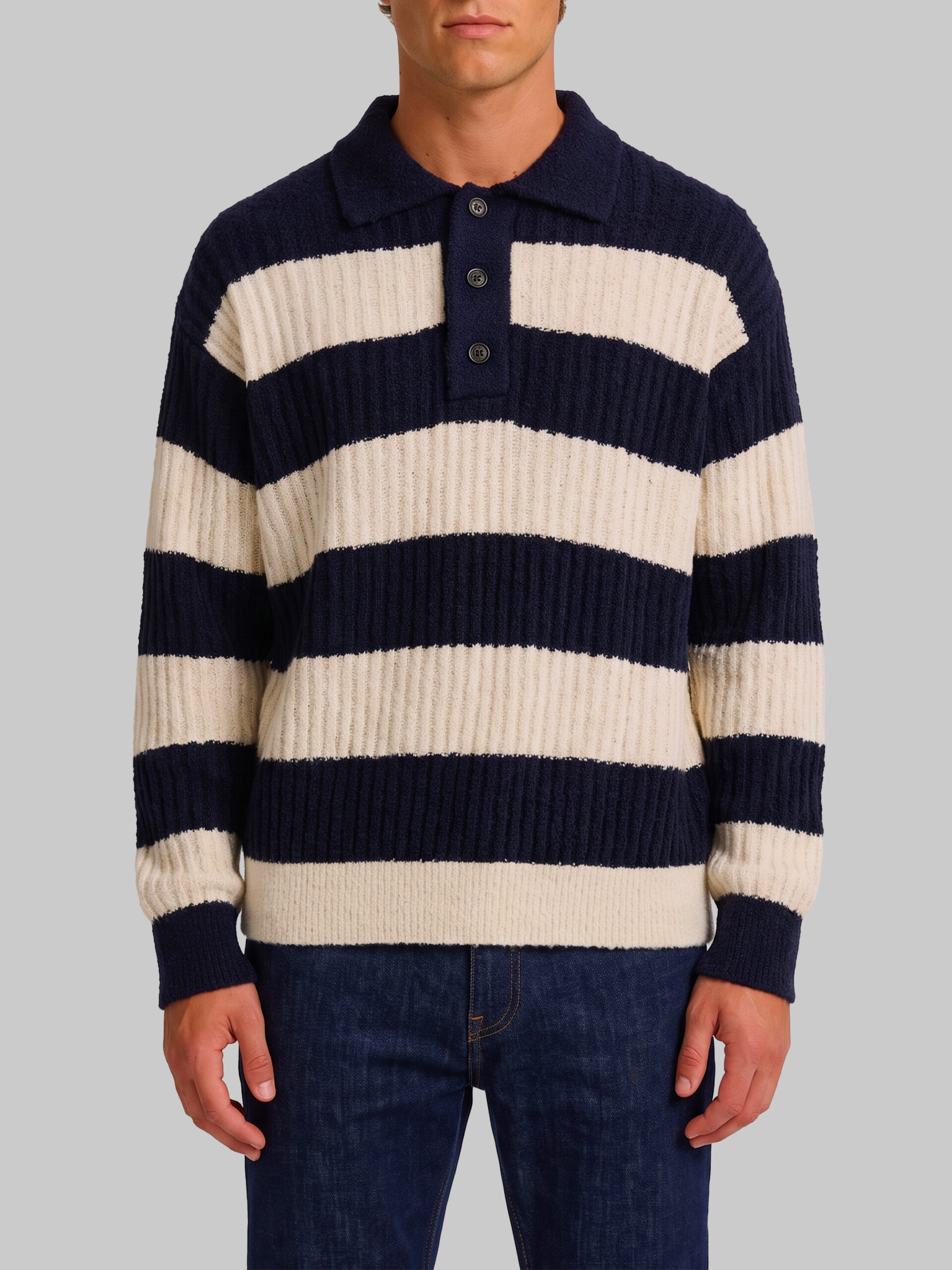 Roberto Collina Ribbed marinière polo