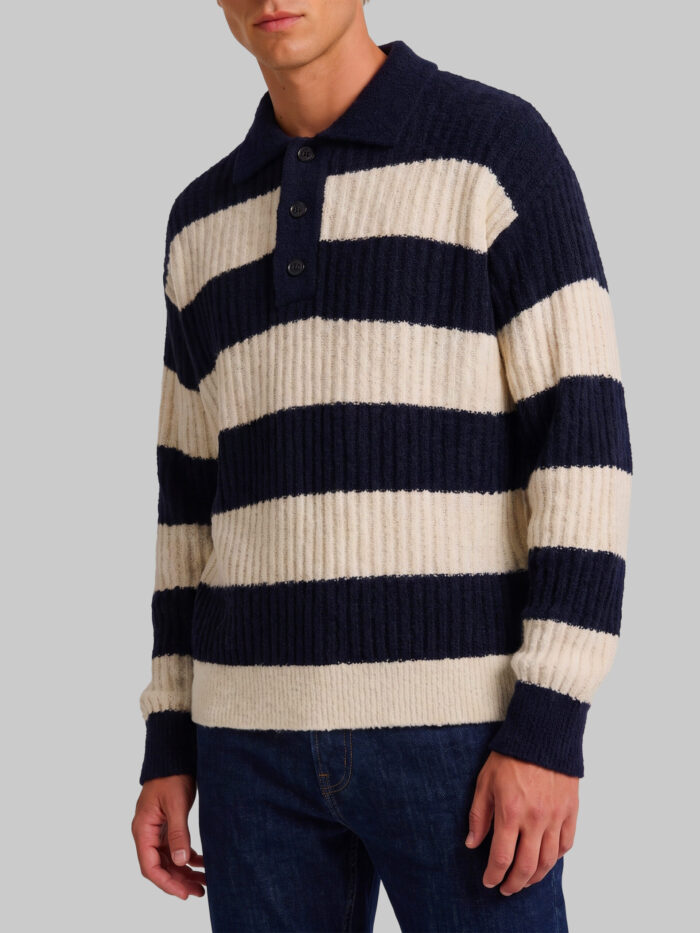 Roberto Collina Ribbed marinière polo