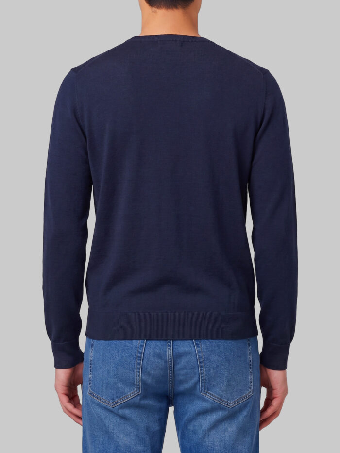 John Smedley Lundy crew neck jumper in midnight