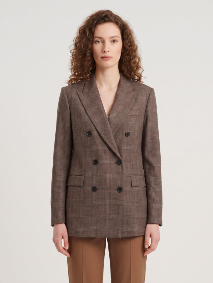 Sutton New York Double-breasted jacket in prince of Wales check