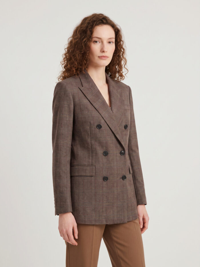 Sutton New York Double-breasted jacket in prince of Wales check