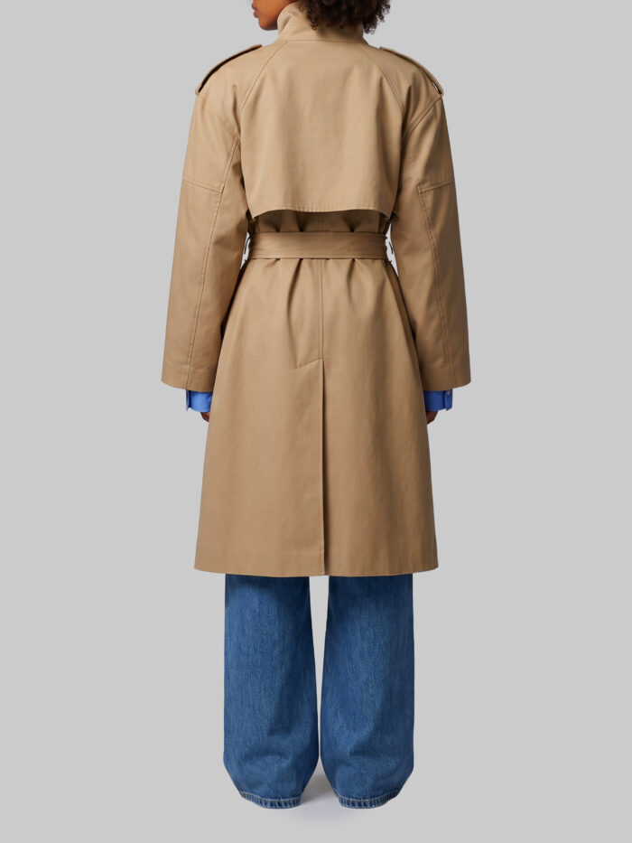 The Frankie Shop Short midi trench coat Tess